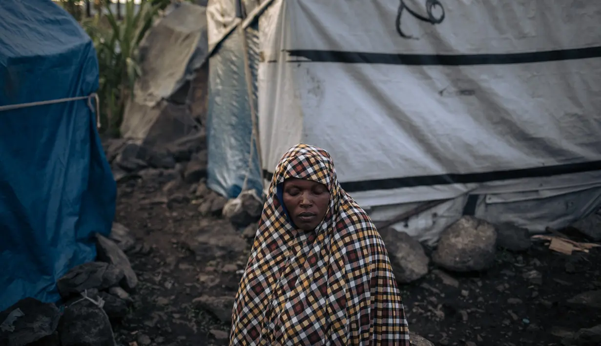 Sekitar 500 Muslim tinggal di kamp pengungsian Munigi, di mana akses terhadap makanan dan air sangat terbatas. (ALEXIS HUGUET / AFP)