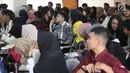 Mahasiswa dar berbagai kampus saat mengikuti Workshop Session Emtek Goes to Campus 2018 di Gedung 2 Universitas Padjajdaran, Bandung, Selasa (4/12). Sesi workshop diisi sejumlah materi termasuk jurnalistik media on line. (Liputan6.com/Helmi Fithriansyah)