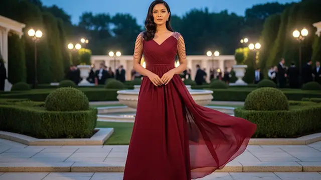 Dress Polos dengan Aksen Manik
