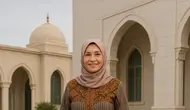 Rekomendasi Gamis Batik Kombinasi Lurik untuk Ibu-Ibu Usia 50-an (created by AI)