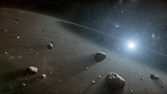Ilustrasi asteroid.