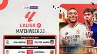 Jadwal siaran langsung La Liga 2024/25 matchweek 23 di Vidio Nikmati aksi seru tim favorit dan jangan lewatkan persaingan sengit menuju puncak klasemen La Liga 2024/25 hanya di Vidio. (sum. doc. vidio.com)