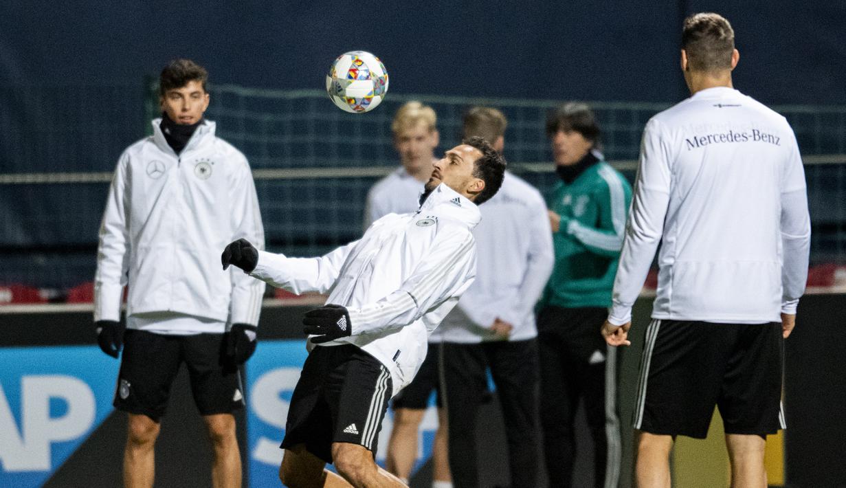 Gagal total di Piala Dunia 2018, membuat timnas Jerman berbenah dan melakukan banyak perubahan skuad jelang lawan Rusia. (AFP/Robert Michael)