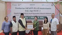 Upaya PT Hexpharm Jaya guna mewujudkan masyarakat yang sehat dengan memberikan donasi untuk IPSM, Artipena, serta Masjid Istiqlal dalam bentuk produk Hevit Plus dengan kandungan multivitamin dan zinc.