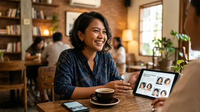 Model Rambut Pendek Wanita yang Tetap Cantik Meski Jarang Ditata (AI Generated)