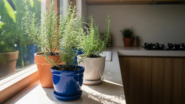 Ambang Jendela Aromatik dengan Rosemary