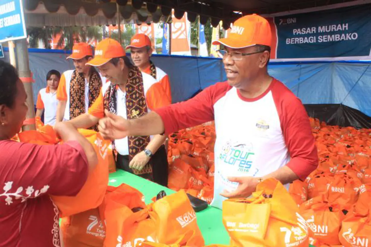 BNI Mulai Rangkaian Pasar Murah dari Maumere.