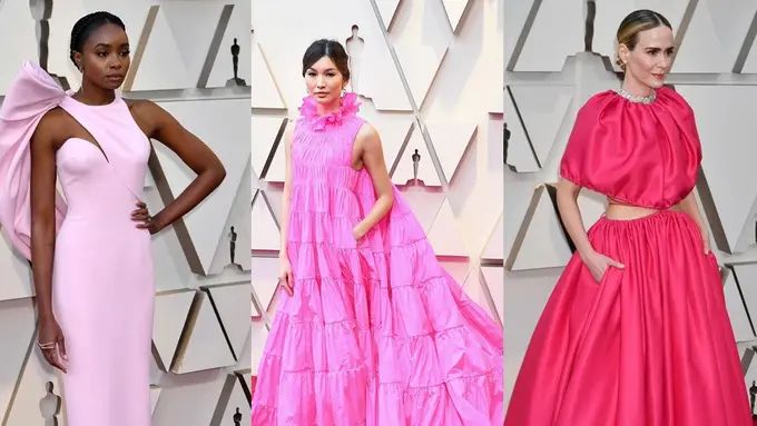 Parade Gaun Merah Muda di Oscar 2019