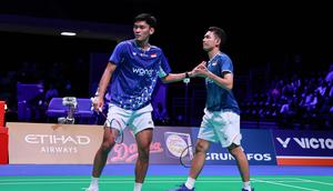 Ganda putra Indonesia&nbsp;Fajar Alfian/Muhammad Shohibul Fikri. (foto: PBSI)