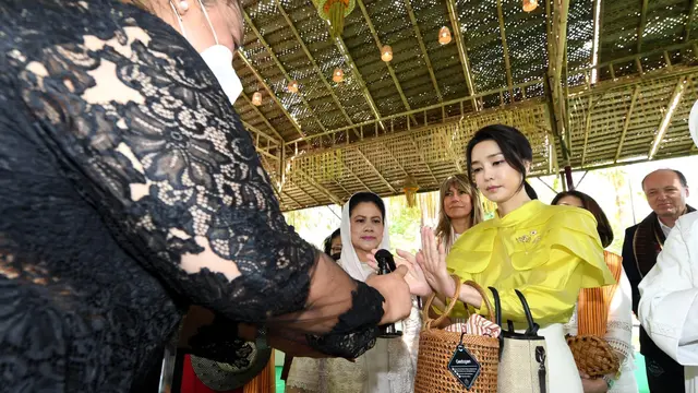 Iriana Jokowi dan Kim Keon Hee