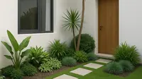 Desain Taman Sudut Rumah Minimalis/AI