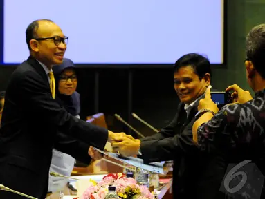 Menteri Keuangan Chatib Basri dan DPR membahas RUU Perasuransian, Jakarta, Senin (15/9/2014) (Liputan6.com/Andrian M Tunay)