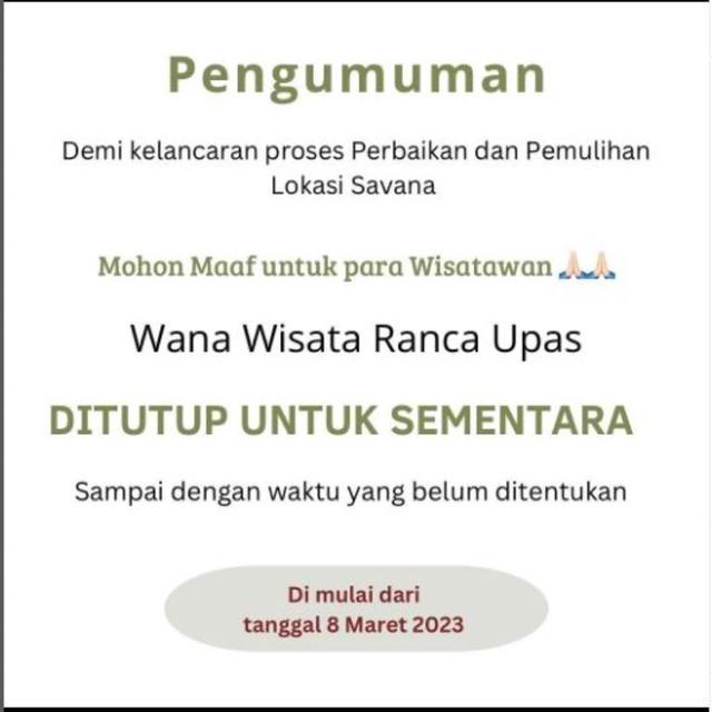 Imbas Insiden Event Motor Trail, Kawasan Wisata Ranca Upas Ditutup Sementara