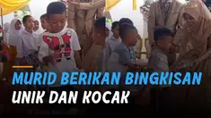 Momen ketika seorang perempuan yang juga berprofesi sebagai guru menikah dan diberikan kejutan oleh anak muridnya menarik perhatian.