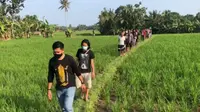 Penangkapan Pelaku Pembunuhan Berencana Di Tengah Sawah, Kabupaten Pandeglang, Banten. (Rabu, 28/07/2021). (Dokumentasi Satreskrim Polres Pandeglang).
