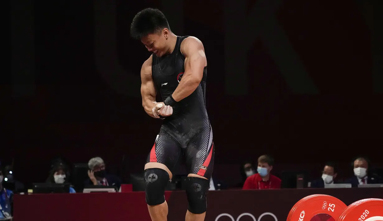 Olimpiade Tokyo 2020 adalah debutnya di ajang multi-event empat tahunan terbesar di dunia. Ia juga sempat meraih medali emas untuk Indonesia di SEA Games 2019 di Filipina. (Foto: AP/Luca Bruno)