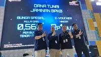 PT Mandiri Tunas Finance (MTF) turut meramaikan gelaran Periklindo Electric Vehicle Show (PEVS) 2023 yang berlangsung 17-21 Mei 2023 di JIExpo Kemayoran, Jakarta. (Septian/Liputan6.com)