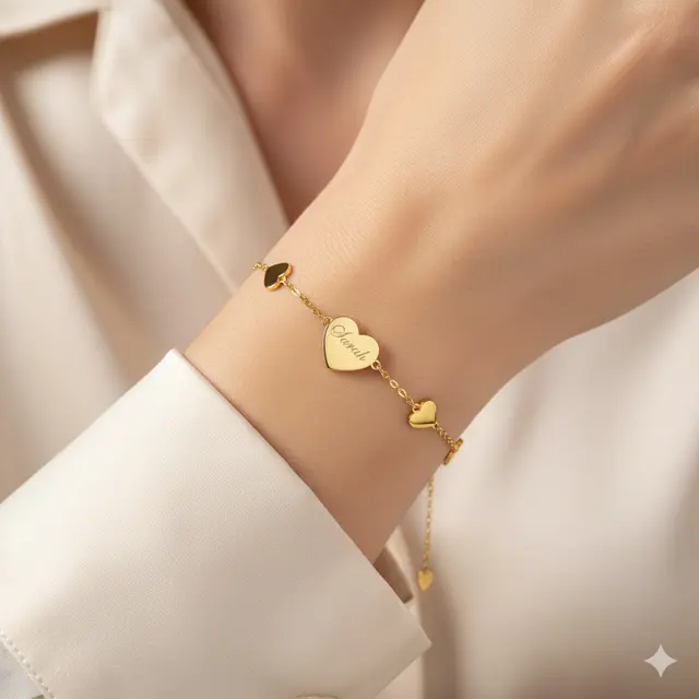 7 Model Gelang Emas Rantai Kombinasi Love Tren 2025, Desain Elegan untuk Tampil Mewah dan Romantis