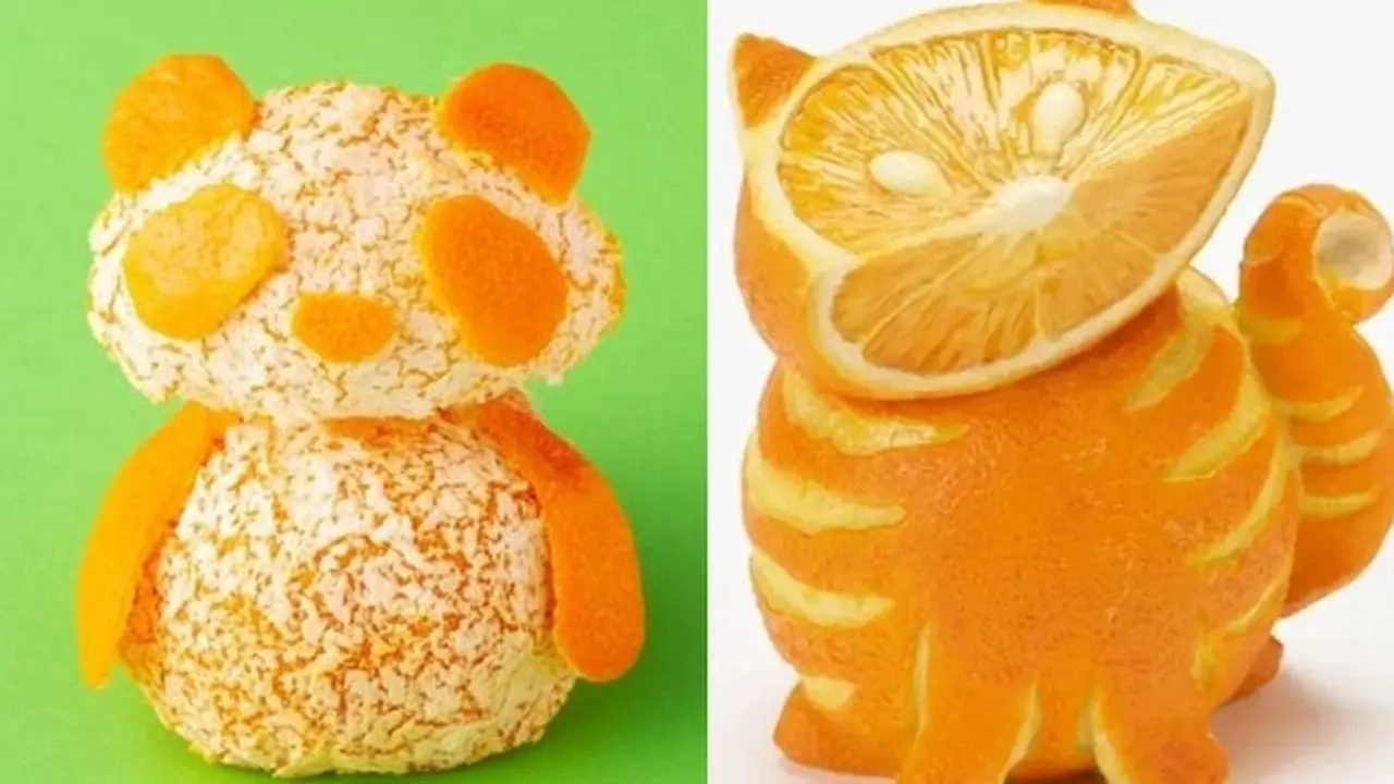 6 Kreasi Seni Kupas Buah Jeruk Ini Tampak Unik, Kreatif Pol