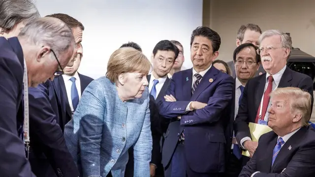 Donald Trump dikucilkan dalam KTT G7 (Jesco Denzel/German Federal Government via AP Images)