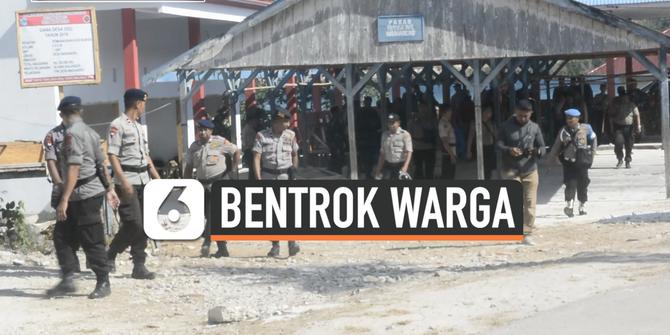 VIDEO: Bentrok Warga di Buton Tengah, Rumah Dibakar Massa