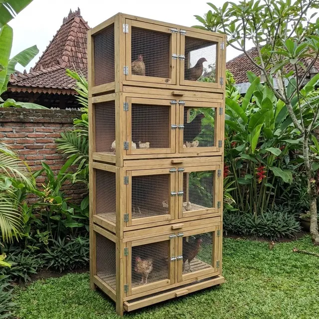 Model Kandang Ayam 'Knock Down', Bisa Bongkar Pasang