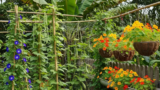 Tanaman Merambat dan Berbunga untuk Vertical Trellis