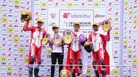 Momen pembalap Astra Honda Racing Team sapu bersih kemenangan pada Race 2 ARRC Sepang 2023 hari Minggu (14/05/2023). (Dokumentasi AHM)