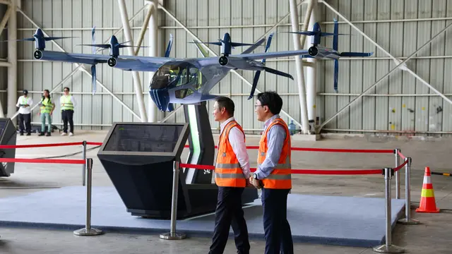 Otorita Ibu Kota Nusantara (IKN) mengumumkan keberhasilan uji terbang Proof-of-Concept (PoC) Advanced Air Mobility (AAM) atau alias mobil terbang yang nantinya akan dioperasikan di IKN. (Dok OIKN)