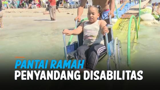 VIDEO: Bergembira di Pantai Ramah Penyandang Disabilitas di Mesir