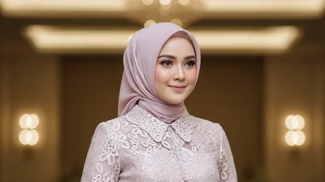 Model Gamis Brokat Satin Timeless