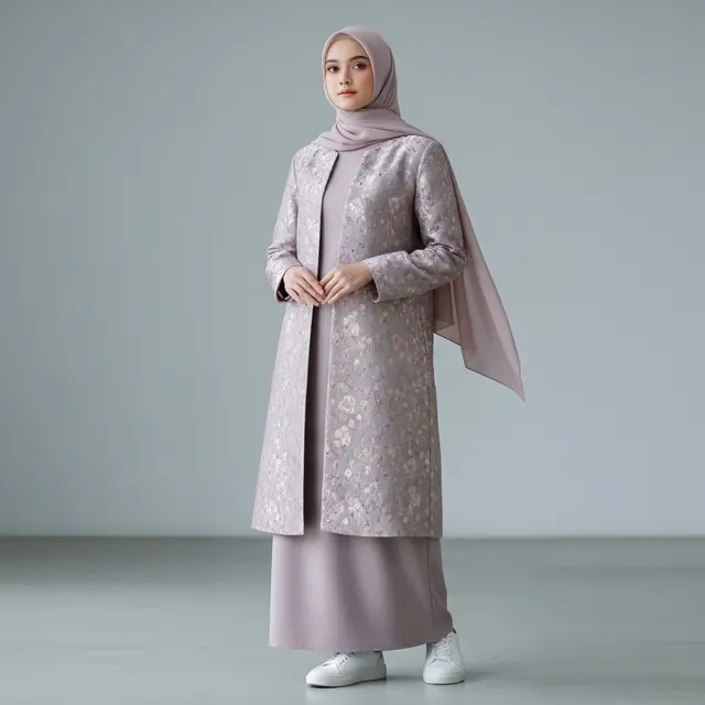 Model Gamis Blazer Brokat Cocok untuk Acara Apa/ Ilustrasi AI