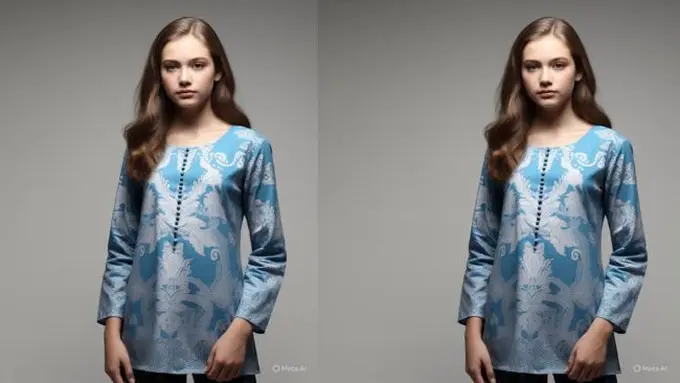 Model Tunik Batik Terbaru untuk Remaja agar Tidak Terlihat Tua (Sumber Meta AI