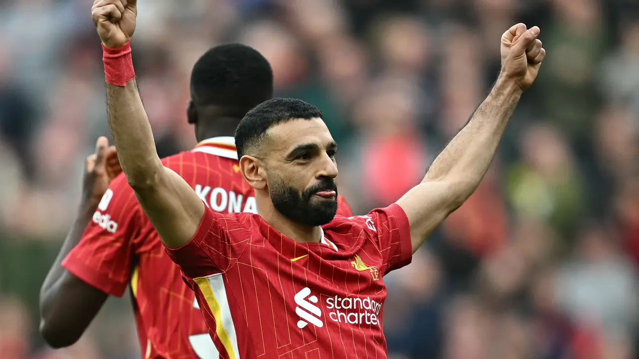Selebrasi pemain Liverpool saat comeback melawan Southampton di Liga Inggris 2024/2025