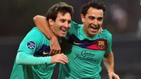 4. Xavi (399 laga) - Xavi merupakan salah satu pemain gelandang terbaik yang membela Barcelona pada 1998-2015. Pemain asal Spanyol ini tercatat 399 kali bermain dengan Lionel Messi selama di Barcelona. (AFP/Giuseppe Cacace)