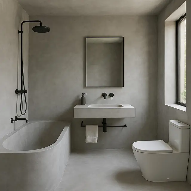 8 Inspirasi Kamar Mandi Tanpa Keramik yang Estetik di 2025, Bikin Hunian Makin Unik dan Berkarakter