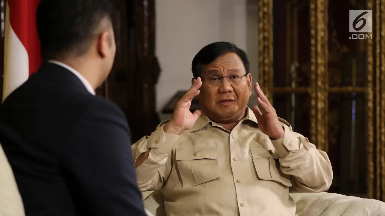 Letnan Jenderal (Purn) Prabowo Subianto Djojohadikusumo. (Liputan6.com/Johan Tallo)