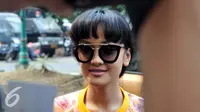 Julia Perez saat mendatangi Polda Metro Jaya, Jakarta Selatan, Jumat (31/7/2015).  (Liputan6.com/Panji Diksana)