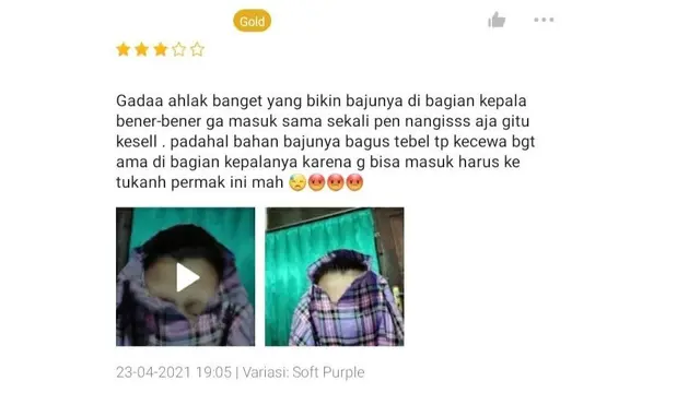 6 Ulasan Pembeli Online Shop saat Beli Baju Kekecilan Ini Kocak