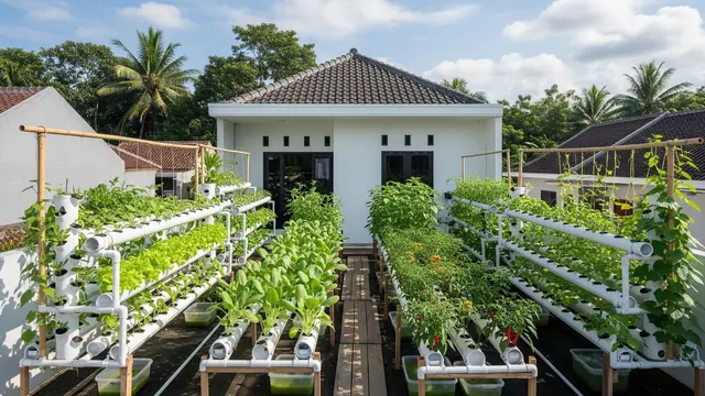 Kebun Hidroponik di Atap Rumah