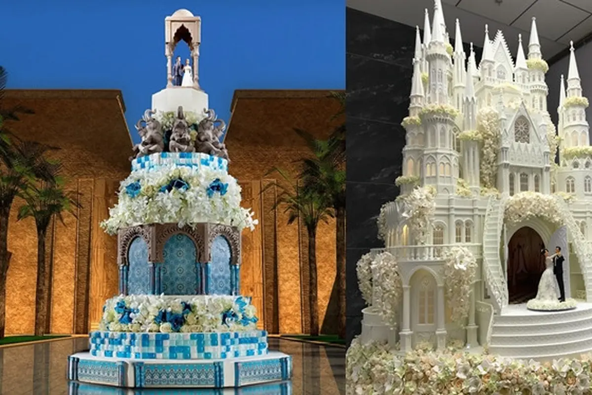 Sulit Dipercaya, 6 Potret Kue Pernikahan Ini Terlihat Megah Bak Istana
