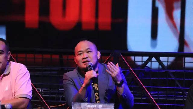 CEO One Pride MMA, Fransino Tirta dalam Konferensi Pers One Pride MMA Fight Night 88 "Battle for Glory"