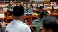 Kepala Staf TNI Angkatan Laut (Kasal) Laksamana TNI Yudo Margono mengikuti uji kelayakan dan kepatutan (fit and proper test) calon Panglima TNI di Komisi I DPR, Kompleks Parlemen, Senayan, Jumat (2/12/2022). Laksamana TNI Yudo Margono merupakan calon tunggal Panglima TNI yang diusulkan oleh Presiden Joko Widodo. (Liputan6.com/Angga Yuniar)