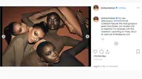 Laras Sekar, model asal Indonesia yang tampil di iklan kosmetik Kim Kardashian. (Screenshot Instagram @kimkardashian/https://www.instagram.com/p/B2FcrKbgCpq/?hl=en/Putu Elmira)