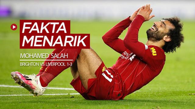 Berita video fakta-fakta menarik tentang Mohamed Salah setelah Liverpoll meraih kemenangan 3-1 atas Brighton pada pekan ke-34 Premier League 2019-2020, Kamis (9/7/2020) dini hari WIB.