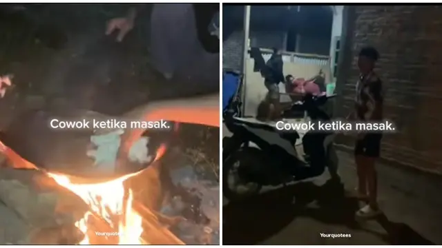 6 Potret Cowok Masak Sambil Lari hingga Barang Berjatuhan Ini Bikin Ngakak