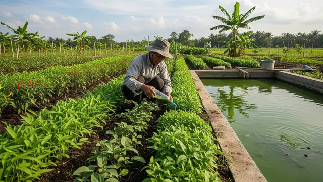 Kombinasi Kebun dan Peternakan yang Hemat Pupuk dan Pakan