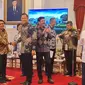 Kepala Staf Kepresidenan Moeldoko dan Ketua Umum Partai Demokrat sekaligus Menteri Agraria dan Tata Ruang/Badan Pertahanan Nasional (ATR/BPN), Agus Harimurti Yudhoyono (AHY). (Foto: Liputan6.com/Lizsa Egeham).