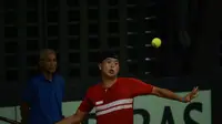 Tim tenis beregu putra Indonesia kalah 1-4 dari Filipina pada babak pertama Piala Davis Grup II Zona Asia/Oseania, Minggu (5/2/2017). (Humas Pelti)