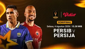 Nonton Persib vs Persija - Piala Presiden Semifinal: El Clasico Indonesia Kembali Memanas di Vidio